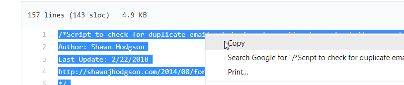 Google Form Notification Copy Code